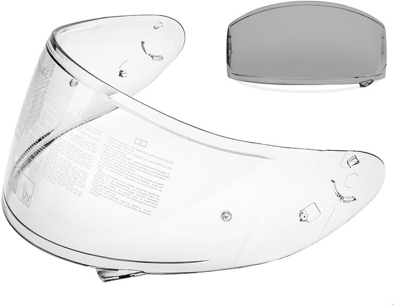 RVBASICS Full Face Motorcycle Helmet Photochromic Visor Compatible with Shoei RF-1200, X-14, Z-7,NXR and RF-SR Helmets,Replacement Helmet Face Shield Transition Lens Clear-to-Light Grey Self-Tinting in The Sun - Image 1